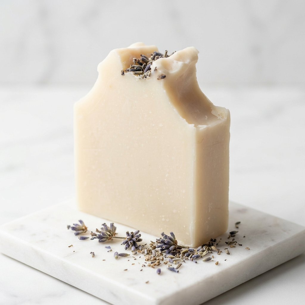 Pure Coconut Oil Soap with Lavender Seeds
